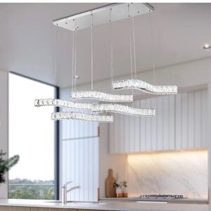 Willa Arlo Interiors Modern Crystal Chandelier - Silver and Clear